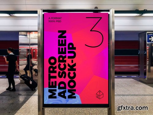 CreativeMarket - Metro Ad Screen Mock-Ups 6 (v.1) 4427454