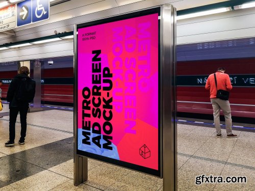 CreativeMarket - Metro Ad Screen Mock-Ups 6 (v.1) 4427454