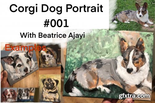  Dog Painting Class #001 - Corgi