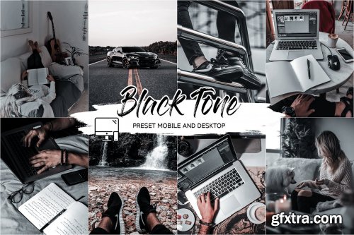 CreativeMarket - BLACK TONE LIGHTROOM PRESETS 4505399