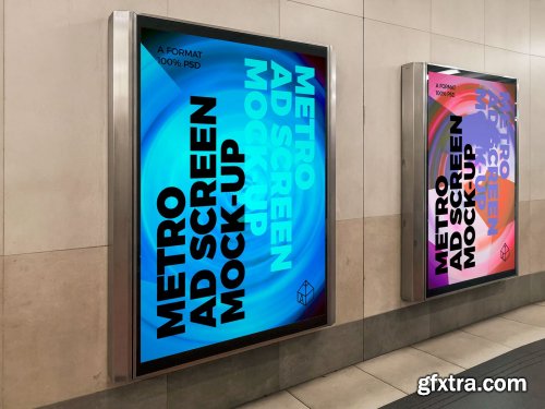 CreativeMarket - Metro Ad Screen Mock-Ups 8 (v.3) 4604251