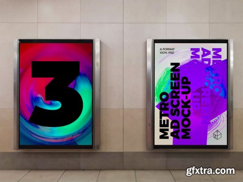 CreativeMarket - Metro Ad Screen Mock-Ups 8 (v.2) 4604250