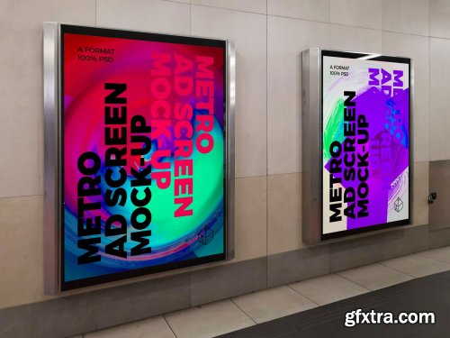 CreativeMarket - Metro Ad Screen Mock-Ups 8 (v.2) 4604250