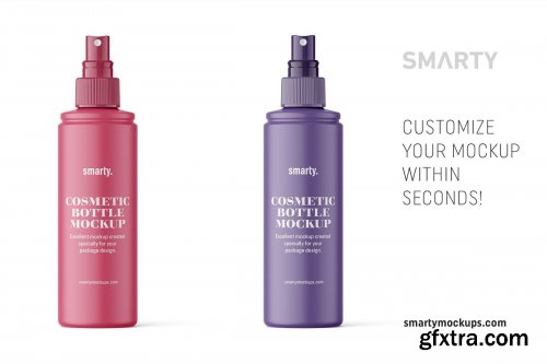 CreativeMarket - Matt spray cosmetic bottle mockup 4599810