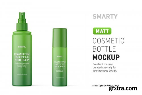 CreativeMarket - Matt spray cosmetic bottle mockup 4599810