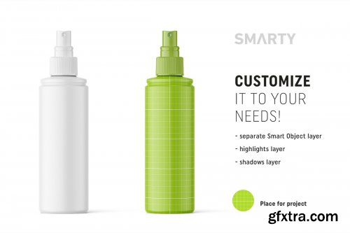 CreativeMarket - Matt spray cosmetic bottle mockup 4599810