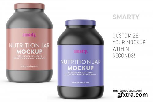 CreativeMarket - Matt nutrition jar mockup 4600514