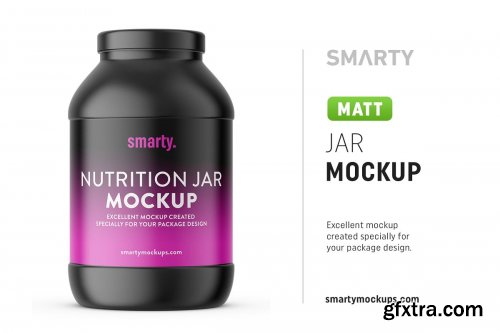 CreativeMarket - Matt nutrition jar mockup 4600514