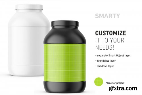 CreativeMarket - Matt nutrition jar mockup 4600514