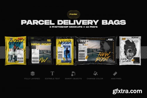 CreativeMarket - Delivery Packaging Mockup Bundle 4608231