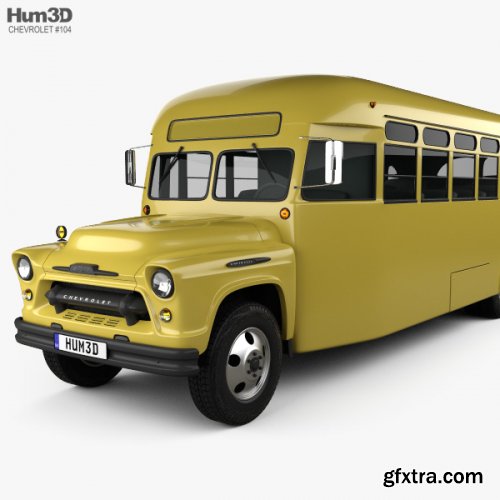 Chevrolet 6700 School Bus 1955 3D model