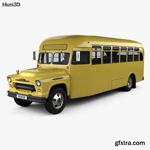 Chevrolet 6700 School Bus 1955 3D model