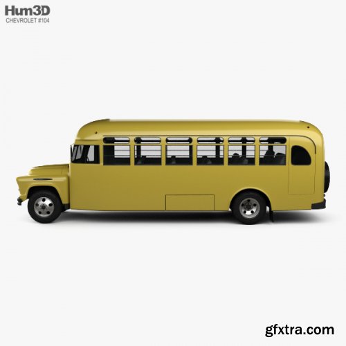 Chevrolet 6700 School Bus 1955 3D model