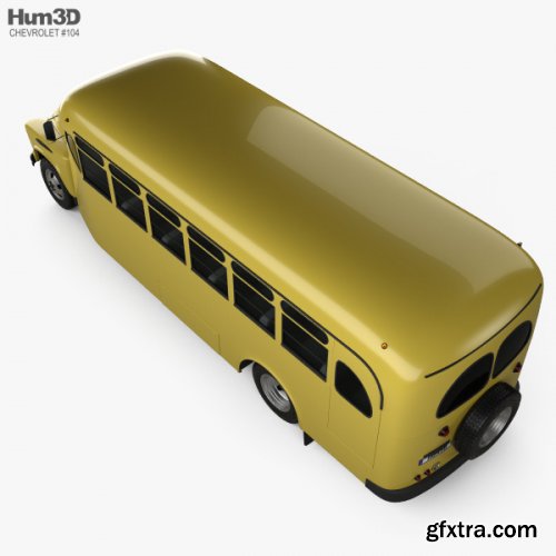 Chevrolet 6700 School Bus 1955 3D model