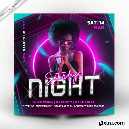 Night party flyer template