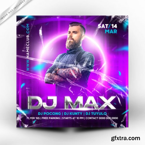 Night party flyer template