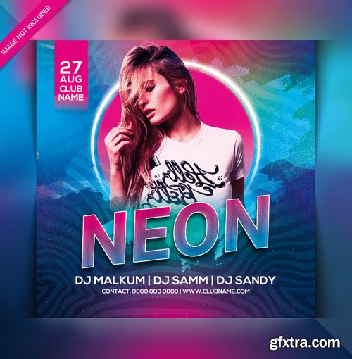 Night party flyer template