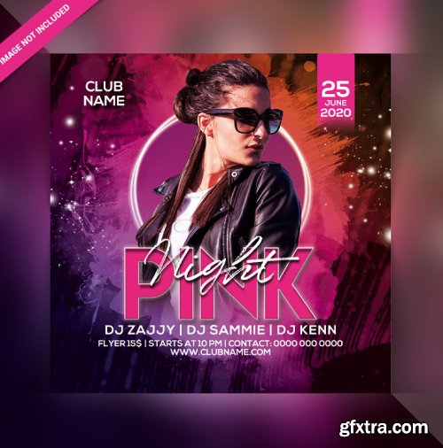 Night party flyer template