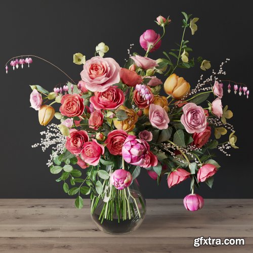  Bouquet of roses 3D model