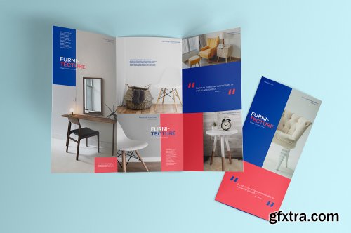 Trifold A4 Brochure Mockup - Set of 5