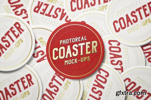 Download Creativemarket Photoreal Coaster Mockup Bundle Logo 2444640 Gfxtra