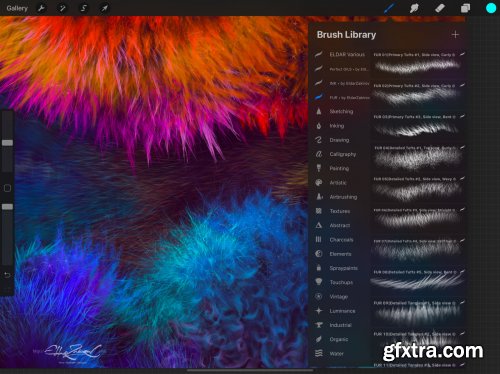 28 Realistic FUR Brushes for Procreate 5