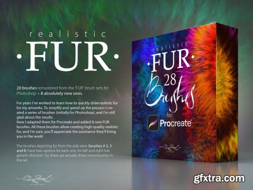 28 Realistic FUR Brushes for Procreate 5