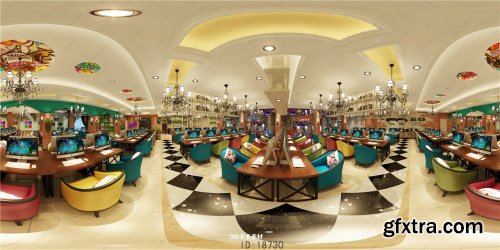 360 Internet cafe public area design