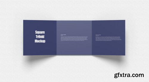 Square trifold mockup