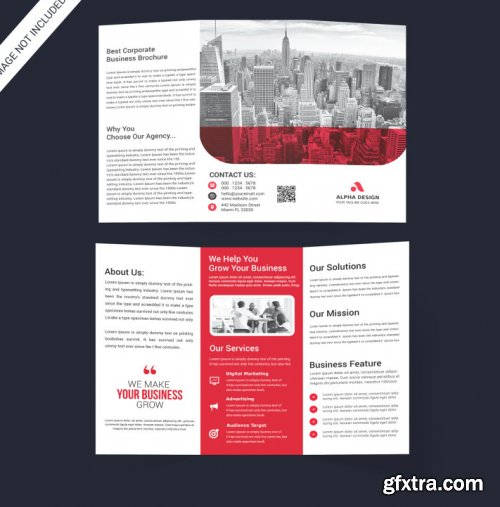 Business trifold brochure design template