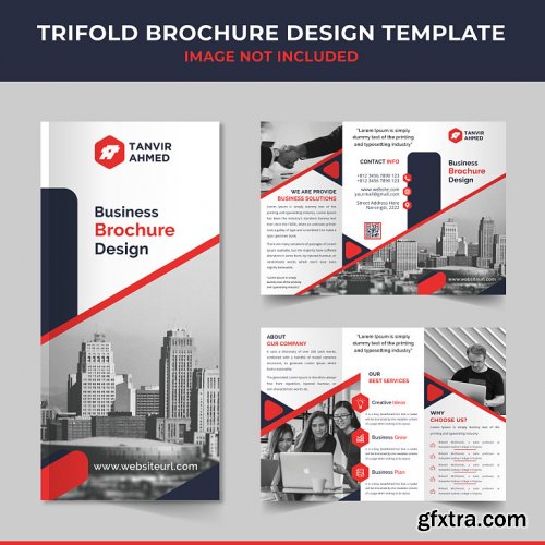 Business trifold brochure design template