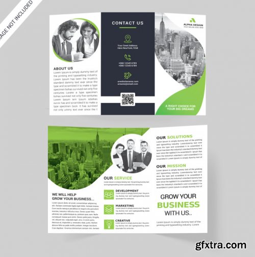 Business trifold brochure design template