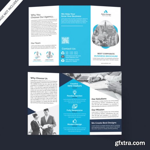 Business trifold brochure design template