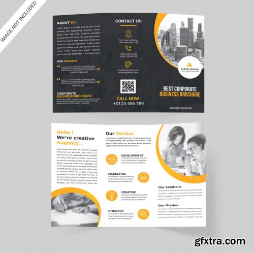 Business trifold brochure design template