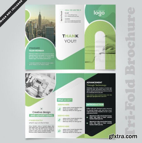 Abstract business trifold brochure design