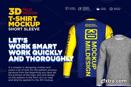 CreativeMarket - 3D Mockup: Long Sleeve Tshirt 4613269