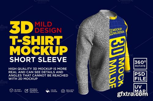 CreativeMarket - 3D Mockup: Long Sleeve Tshirt 4613269