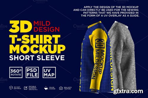 CreativeMarket - 3D Mockup: Long Sleeve Tshirt 4613269