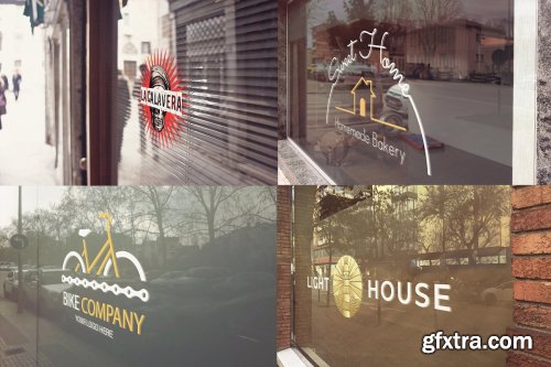 CreativeMarket - Glass Logo Mockups Bundle x25 4612723