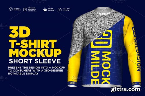 CreativeMarket - 3D Mockup: Long Sleeve Tshirt 4613269