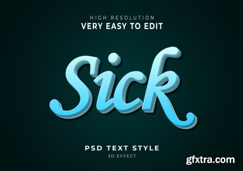 Sick 3d modern text effect