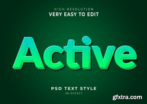 Active modern 3d text effect 