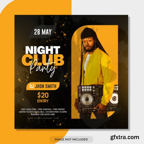 Dj party flyer template