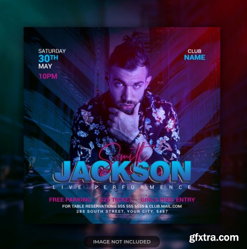 Dj party flyer template