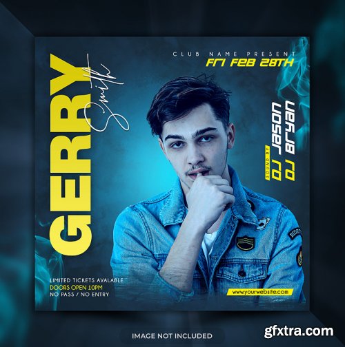 Dj party flyer template