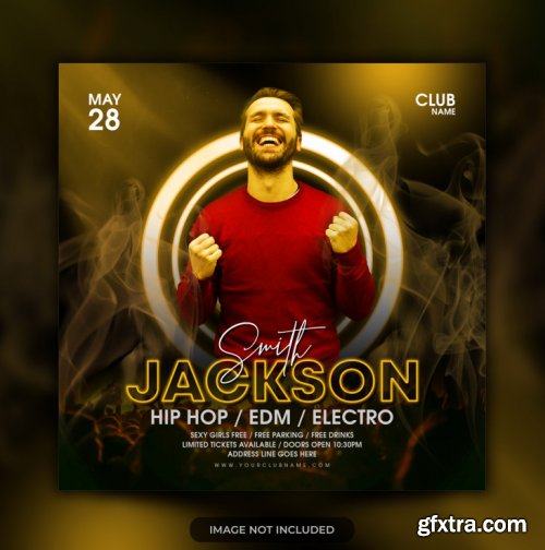 Dj party flyer template