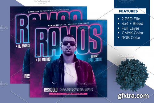 CreativeMarket - DJ Concert Flyer 4605461