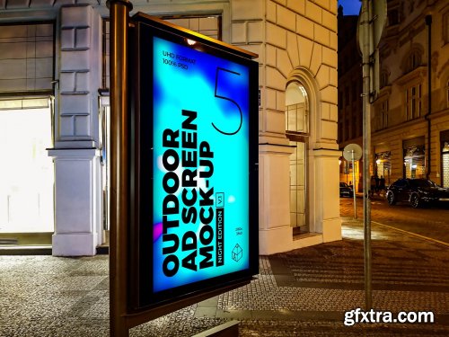 CreativeMarket - Outdoor Night Ad Screen MockUps 3 4583984