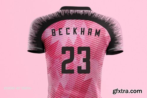 CreativeMarket - Women's Soccer Kit Mockup - Back 4584744