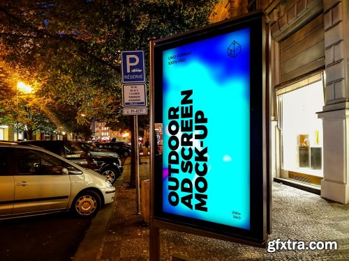 CreativeMarket - Outdoor Night Ad Screen MockUps 3 4583984